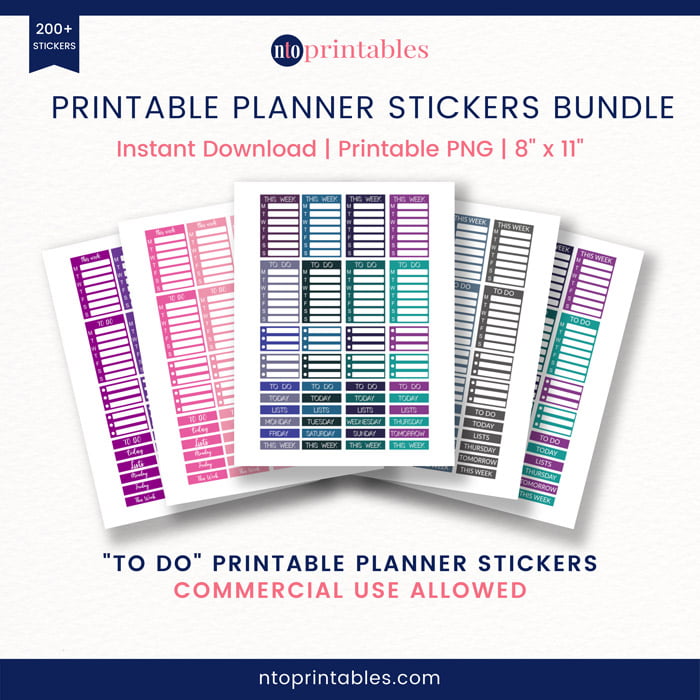 DFY Printable Planner Stickers