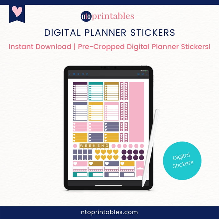 Pre-cropped goodnotes-digital planner stickers