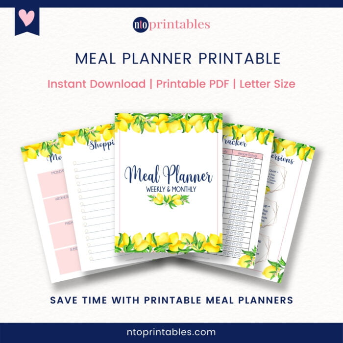Weekly Meal Planner Printables